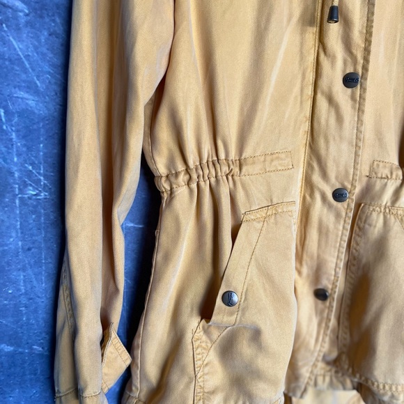 Utility Jacket Trench Coat mustard yellow cargo jacket - Picture 16 of 16